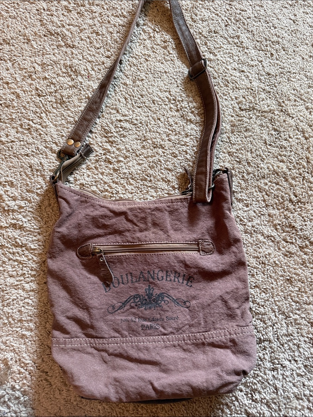 Myra Bag crossbody with brown trim
